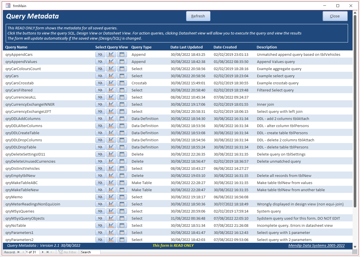 QueryMetadata