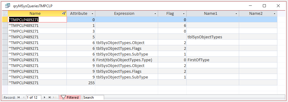 DeletedQueryXTab