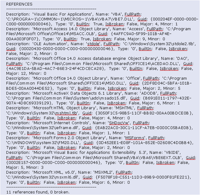 ReferencesImmediateWindow