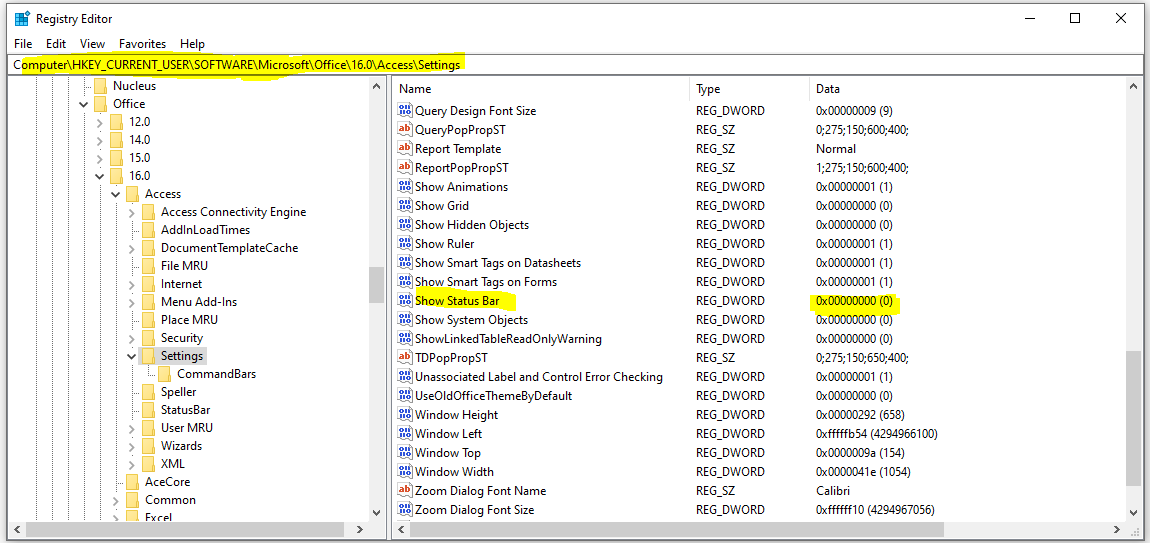 RegistrySettings
