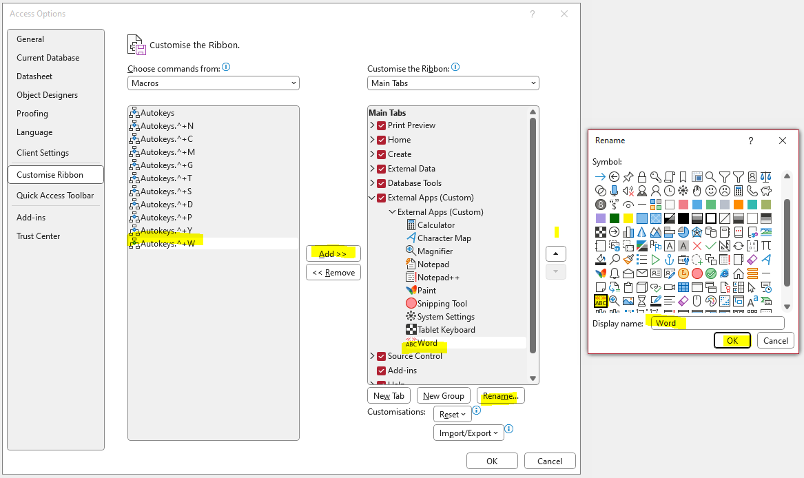 Run External Apps from Access