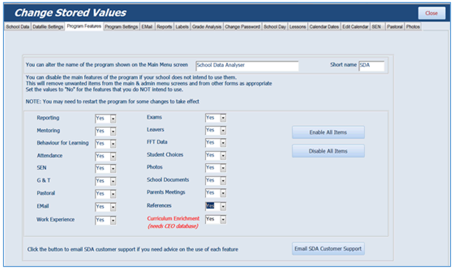 EditProgramFeatures