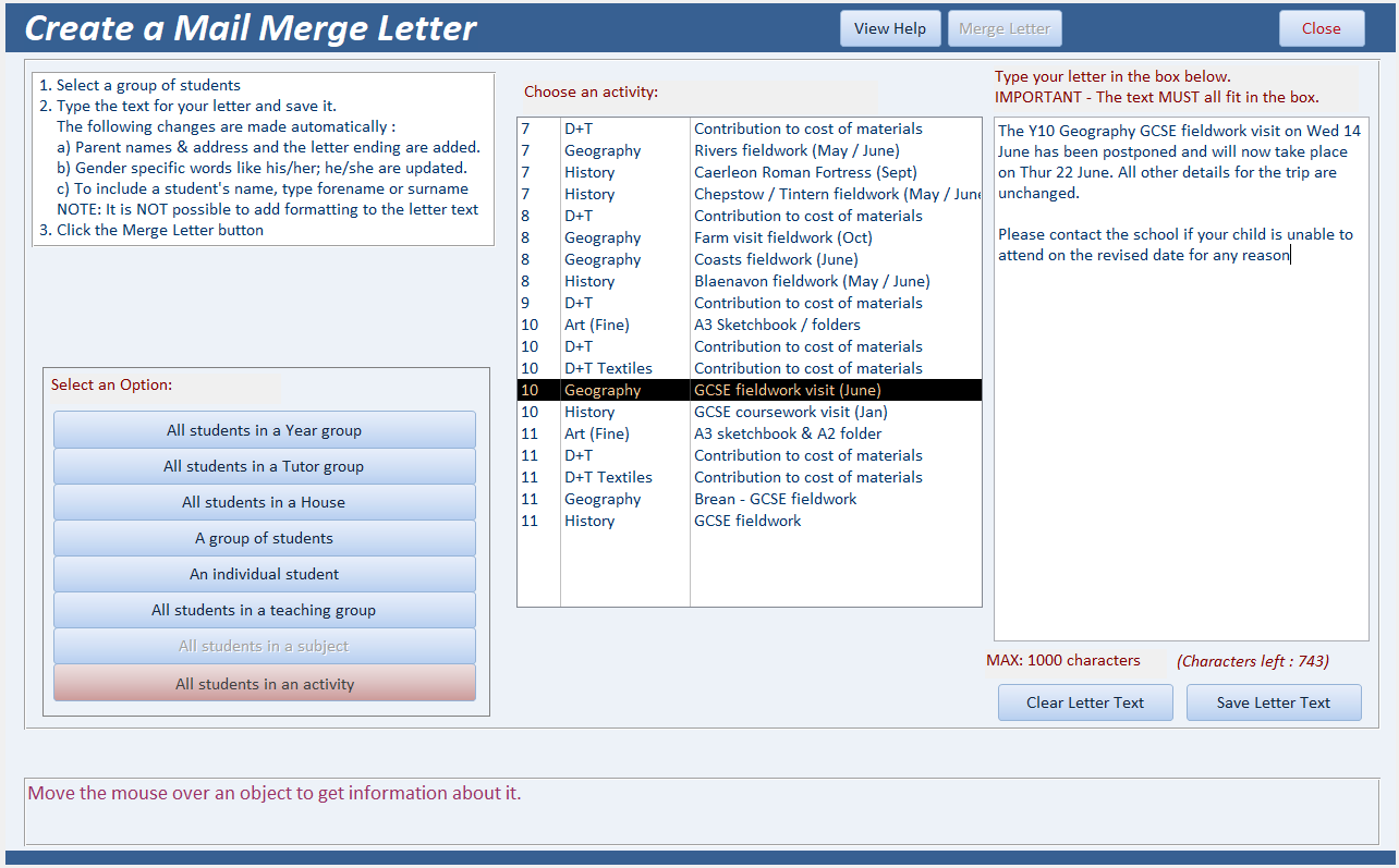 MailMerge