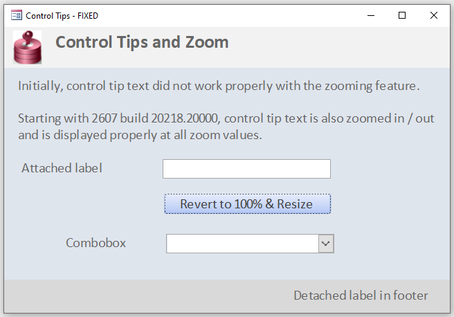 Popup Form at 130% Zoom - Resized