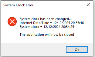 System Clock Error