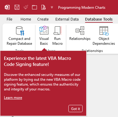 Access - VBA Code Signing