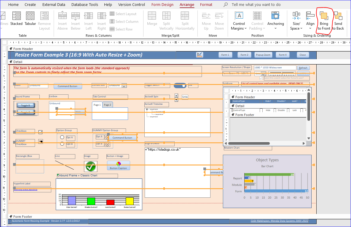 Design View Z-Order