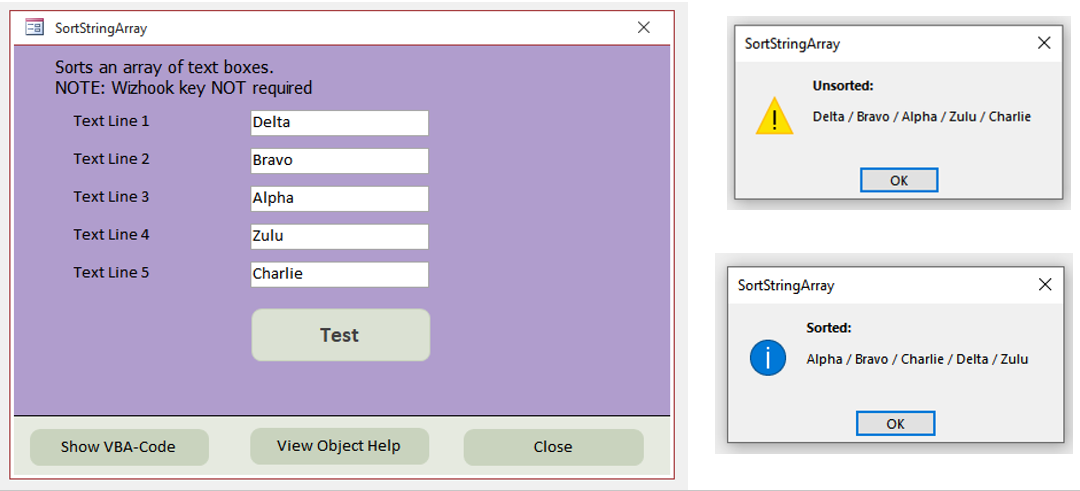 SortStringArray
